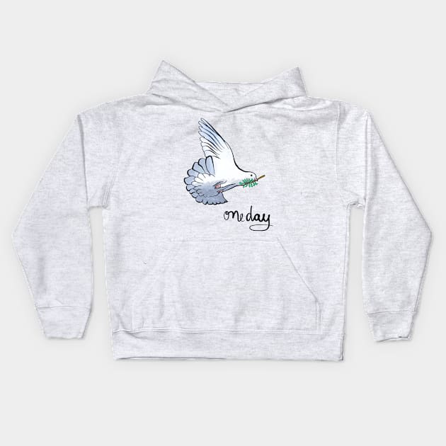 Dove of Peace - one day Kids Hoodie by ThomaeArt